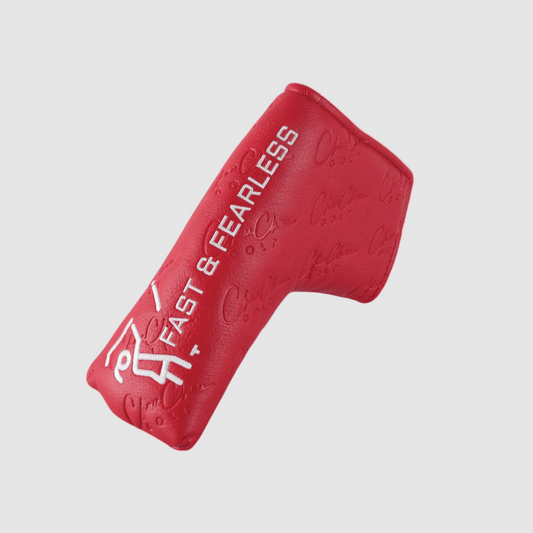 FAST & FEARLESS Premium Leather Blade Putter Cover - ChauChau GolfAccessories