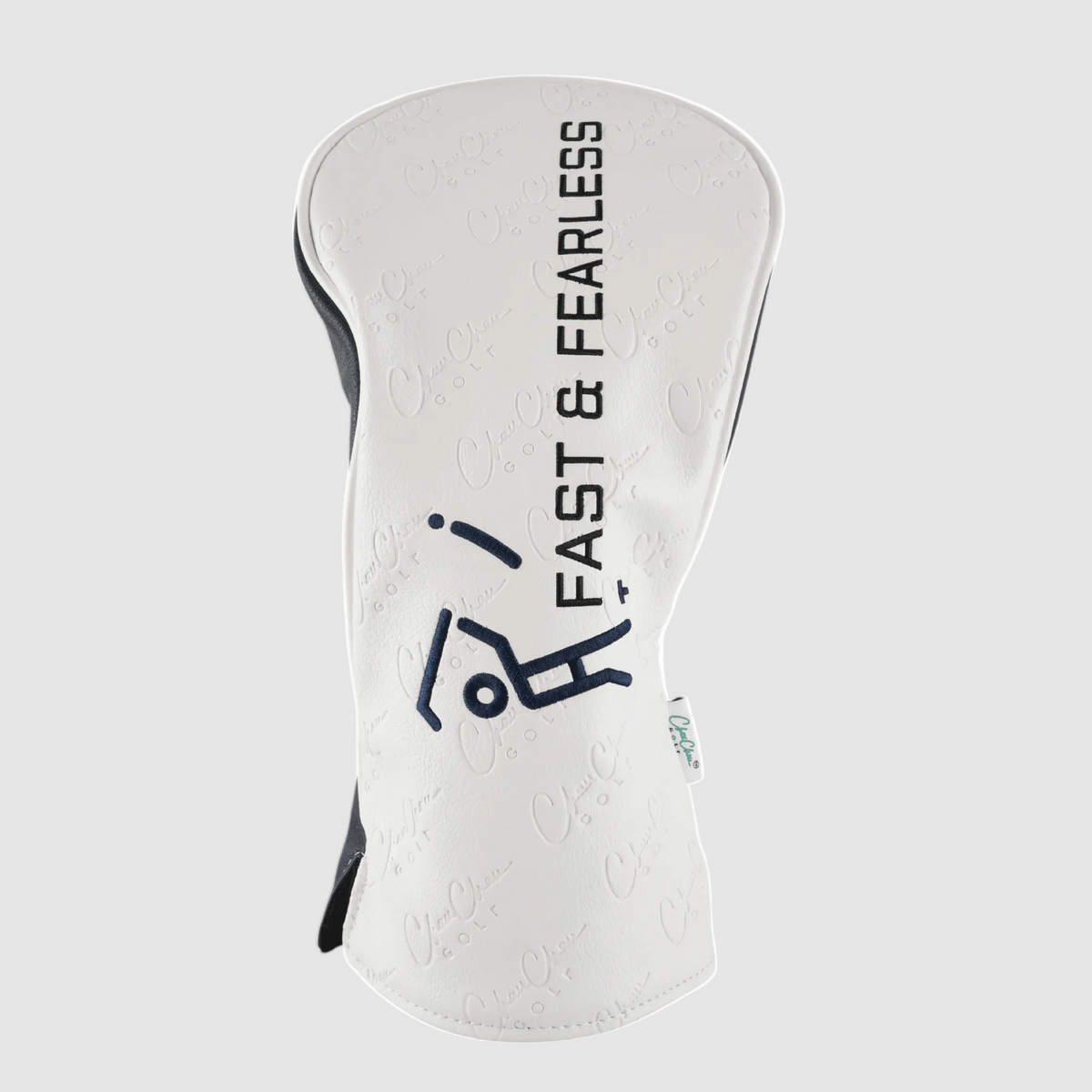 FAST & FEARLESS Premium Leather Driver Headcover - ChauChau GolfAccessories