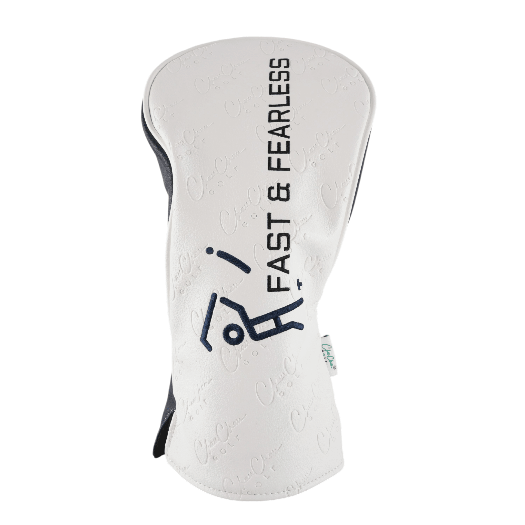 FAST & FEARLESS Premium Leather Driver Headcover - ChauChau GolfAccessories